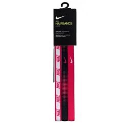 Nike Printed Headbands (Pack Of 3) - Pink/Black