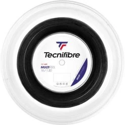 Tecnifibre Multifeel 16 (1.30mm) 200m Tennis String Reel - Black