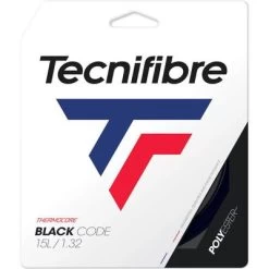 Tecnifibre Black Code 15L (1.32mm) Tennis String Set - Black