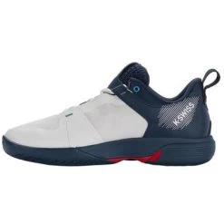 K-Swiss Mens Ultrashot Team Tennis Shoes - White/Opal Blue -Ball Game Paradise 07395146 E