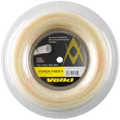 Volkl Power Fiber II 16 (1.32mm) 200m Tennis String Reel - Natural