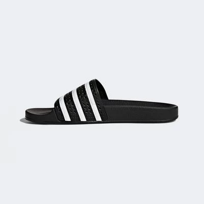 Adidas Mens Adilette Sliders - Black 7 Adidas Mens Adilette Sliders - Black - Image 5