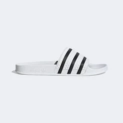 Adidas Mens Adilette Sliders - White