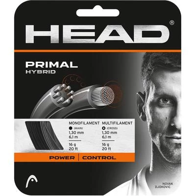Head Primal Hybrid Tennis String Set - Black & Grey 3 Head Primal Hybrid Tennis String Set - Black & Grey