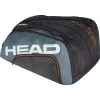 Head Tour Team Monstercombi 6 Racket Padel Bag - Black/Grey -Ball Game Paradise 283960 BKGR tour team monstercombi black grey