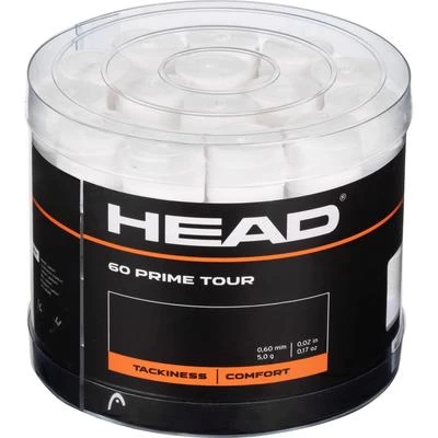 Head Prime Tour Overgrips (Pack Of 60) - White 3 Head Prime Tour Overgrips (Pack Of 60) - White