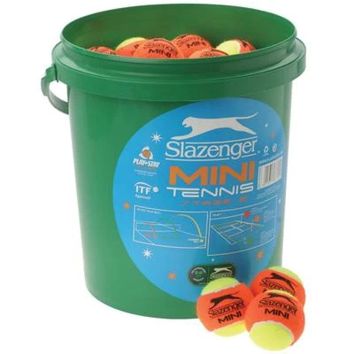 Slazenger Mini Orange Junior Tennis Ball Bucket (5 Dozen) 3 Slazenger Mini Orange Junior Tennis Ball Bucket (5 Dozen)