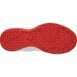 K-Swiss Kids Smash Omni Tennis Shoes - White/Fiesta -Ball Game Paradise 55629 182 e