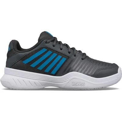 K-Swiss Kids Court Express Omni Tennis Shoes - Dark Shadow/Blue 3 K-Swiss Kids Court Express Omni Tennis Shoes - Dark Shadow/Blue