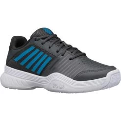 K-Swiss Kids Court Express Omni Tennis Shoes - Dark Shadow/Blue 9 K-Swiss Kids Court Express Omni Tennis Shoes - Dark Shadow/Blue -Ball Game Paradise 56609029 B