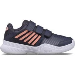 K-Swiss Kids Court Express Strap Omni Tennis Shoes - Navy Blue