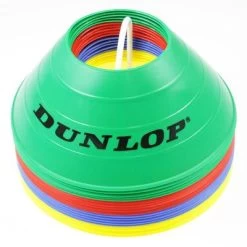 Dunlop Marker Cones - 20 Cone Set - Yellow/Blue/Green/Red