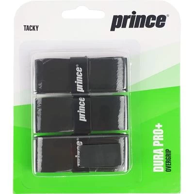 Prince Dura Pro+ Overgrips (Pack Of 3) - Black 3 Prince Dura Pro+ Overgrips (Pack Of 3) - Black