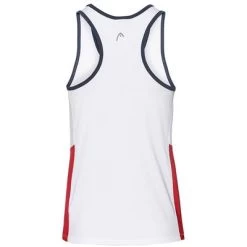 Head Womens Club Tank Top - White/Red -Ball Game Paradise 814429 WHRDa