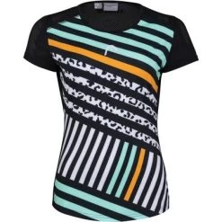Head Womens Sammy Tee - Dark Blue/White/Mint