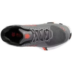 K-Swiss Kids Hypercourt Express 2 HB Tennis Shoes - Grey/Orange -Ball Game Paradise 86614052 D