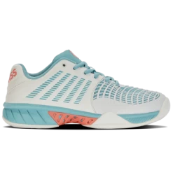 K-Swiss Womens Express Light 3 Tennis Shoes - White/Nile Blue