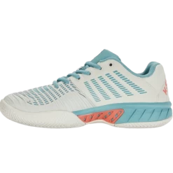 K-Swiss Womens Express Light 3 Tennis Shoes - White/Nile Blue -Ball Game Paradise 98562143 E