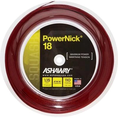 Ashaway PowerNick 18 110m Squash String Reel - Red 2 Ashaway PowerNick 18 110m Squash String Reel - Red