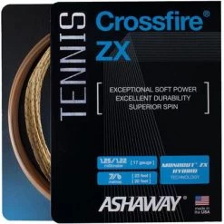 Ashaway Crossfire ZX 17 Hybrid Tennis String Set