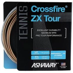 Ashaway Crossfire ZX Tour 16L (1.27mm) Hybrid Tennis String Set