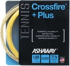 Ashaway Crossfire Plus 17 (1.25mm) Hybrid Tennis String Set