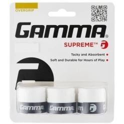 Gamma Supreme Overgrips (Pack Of 3) - White