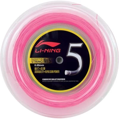 Li-Ning No.5 200m Badminton String Reel - Pink 3 Li-Ning No.5 200m Badminton String Reel - Pink