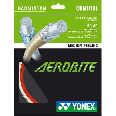 Yonex Aerobite Badminton String Set - White/Red 3 Yonex Aerobite Badminton String Set - White/Red