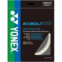 Yonex Exbolt 65 Badminton String Set - White