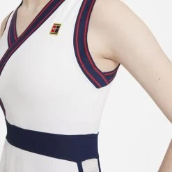 Nike Womens Slam Tennis Dress - White/Binary Blue -Ball Game Paradise DA4716 100 D