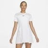 Nike Womens Slam Tennis Dress - White 2 Nike Womens Slam Tennis Dress - White -Ball Game Paradise DA4724 100 A