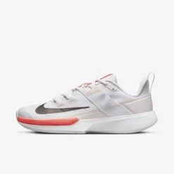 Nike Womens Vapor Lite Tennis Shoes - White/Bright Crimson