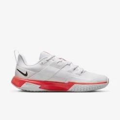 Nike Womens Vapor Lite Tennis Shoes - White/Bright Crimson -Ball Game Paradise DC3431 101 C