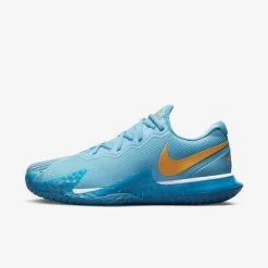 Nike Mens Vapor Cage 4 Rafa Tennis Shoes - Baltic Blue/Vivid Orange