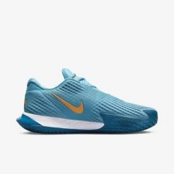 Nike Mens Vapor Cage 4 Rafa Tennis Shoes - Baltic Blue/Vivid Orange -Ball Game Paradise DD1579 400 C