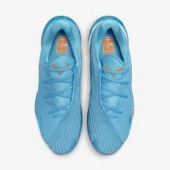 Nike Mens Vapor Cage 4 Rafa Tennis Shoes - Baltic Blue/Vivid Orange -Ball Game Paradise DD1579 400 D