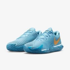 Nike Mens Vapor Cage 4 Rafa Tennis Shoes - Baltic Blue/Vivid Orange -Ball Game Paradise DD1579 400 E