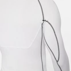 Nike Mens Tight Fit Long Sleeve Top - White -Ball Game Paradise DD1990 100 E