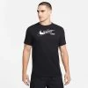 Nike Mens Dri-FIT Swoosh T-Shirt- Black -Ball Game Paradise DD8376 010 A