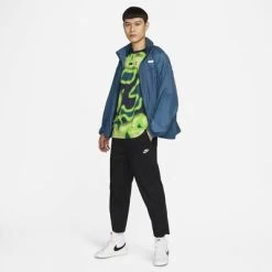 Nike Mens Printed Tennis Top - Neon Green -Ball Game Paradise DQ0622 821 D