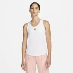 Nike Womens One Heritage Tennis Tank - White