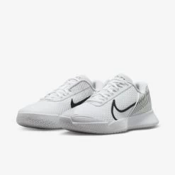 Nike Womens Court Air Zoom Vapor Tennis Shoes - White/Black -Ball Game Paradise DR6192 101 E