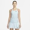 Nike Womens Dri-FIT Slam Tennis Tank - Glacier Blue/Team Orange -Ball Game Paradise DR6795 474 A