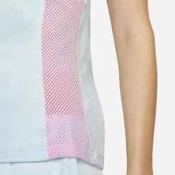 Nike Womens Dri-FIT Slam Tennis Tank - Glacier Blue/Team Orange -Ball Game Paradise DR6795 474 E