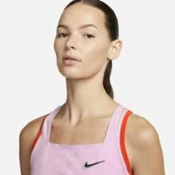Nike Womens Dri-FIT Slam Tennis Tank - Light Arctic Pink/Glacier Blue -Ball Game Paradise DR6795 676 C