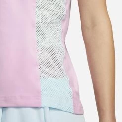Nike Womens Dri-FIT Slam Tennis Tank - Light Arctic Pink/Glacier Blue -Ball Game Paradise DR6795 676 D
