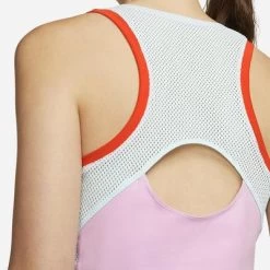Nike Womens Dri-FIT Slam Tennis Tank - Light Arctic Pink/Glacier Blue -Ball Game Paradise DR6795 676 E