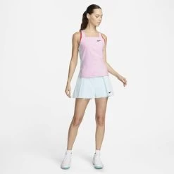 Nike Womens Dri-FIT Slam Tennis Tank - Light Arctic Pink/Glacier Blue -Ball Game Paradise DR6795 676 F