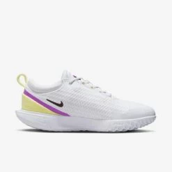 Nike Womens Court Air Zoom Pro Tennis Shoes - White/Citron Tint/Fuchsia Dream -Ball Game Paradise DV3285 101 C